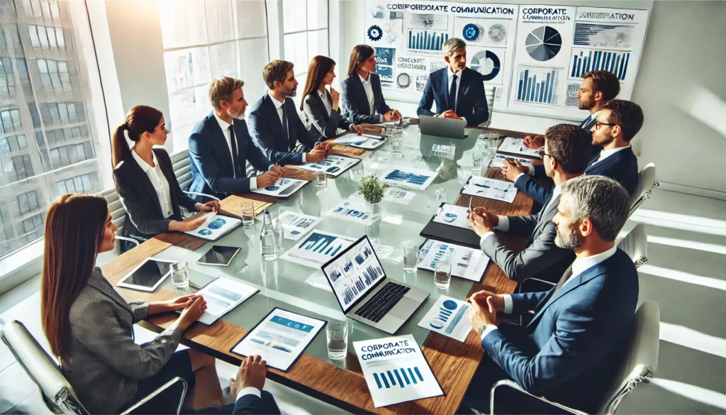 DALL·E-2024-08-05-11.35.01-A-group-of-executives-and-corporate-communication-specialists-gathered-around-a-modern-conference-table.-They-are-engaged-in-a-discussion-and-planning-1024x585